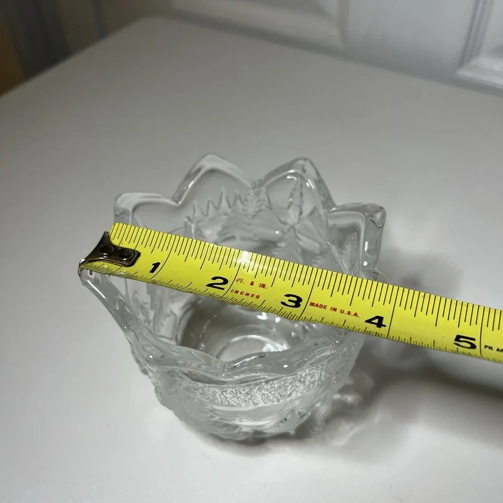 Mikasa Christmas Story Crystal Clear Glass‎ Votive/Tea Light Candle Holder